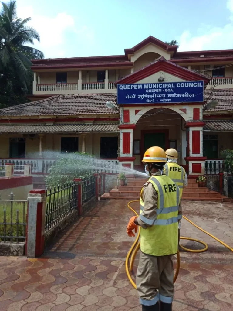 केपे, तिळामळ, जांबावली परिसरात निर्जंतुकीकरण मोहीम