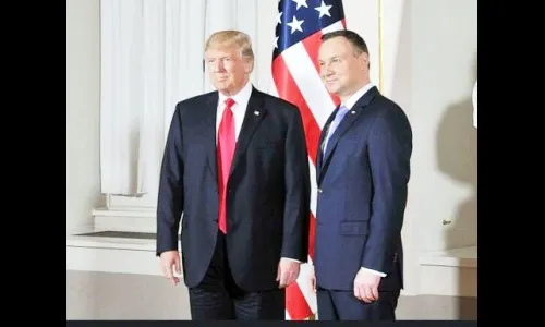 पोलंड अध्यक्ष अमेरिकेत