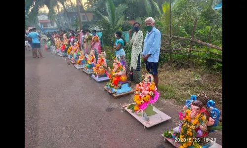 पेडणे तालुक्यातील पाच दिवशीय श्रीमूर्तींचे विसर्जन