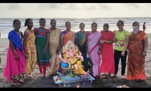 हरमल समुद्रकिनारी विसर्जन सोहळा थाटात