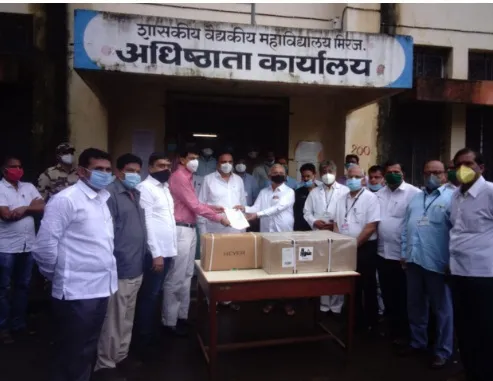 सांगली : क्रांती उद्योग समूहाकडून 11 लाखांचे संच शासकीय वैद्यकीय महाविद्यालयास प्रदान