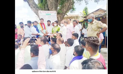 नंदगडमधील निषेध मोर्चाला प्रचंड प्रतिसाद