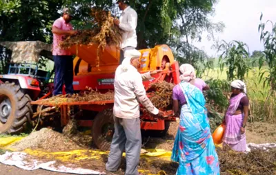 सोयाबीन मळणीवर वळीव पावसाचे सावट