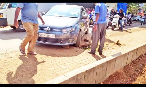 गोवावेस येथील व्हॉल्व ठरतेय अपघाताला आमंत्रण