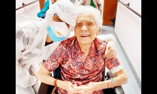 101 वर्षीय मारिया यांची कोरोनावर 3 वेळा मात