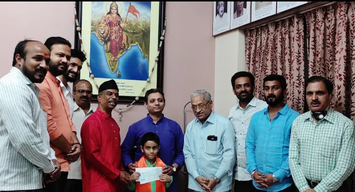 नादब्रह्म पथक ट्रस्टतर्फे श्रीराम मंदिराला 54 हजारांचा निधी