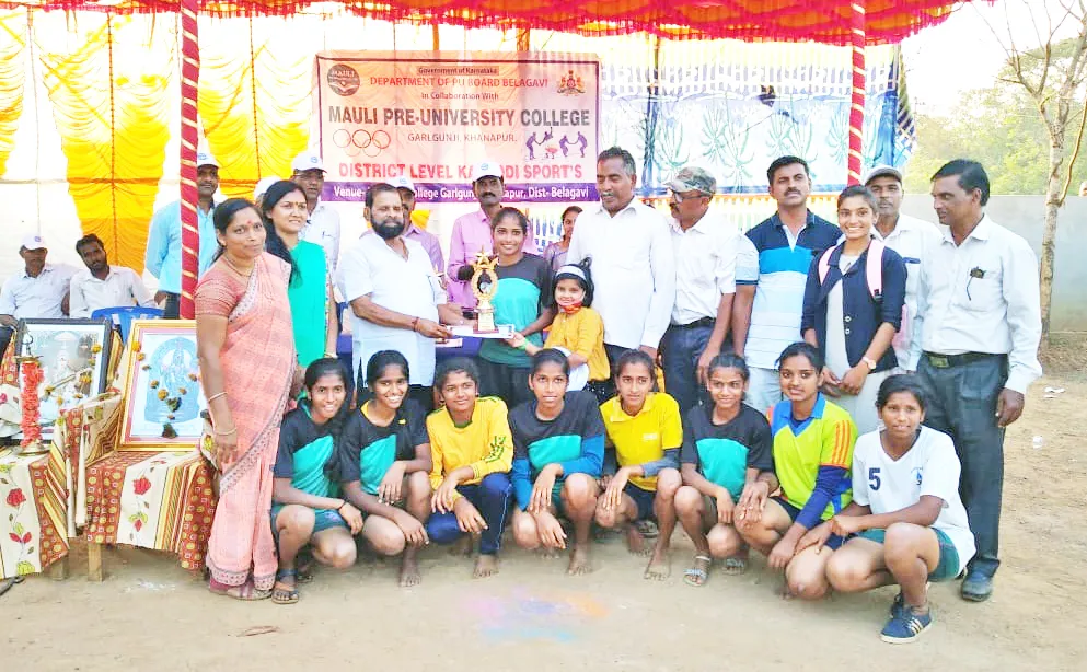 जिल्हा कब्बड्डी स्पर्धेत ताराराणी खानापूर, बैलहोंगल संघ विजेते