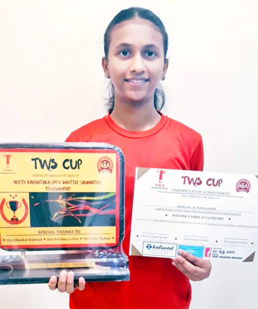 टीडब्ल्यूएस बॅडमिंटन स्पर्धेत नताशा कनगुटकर विजेती