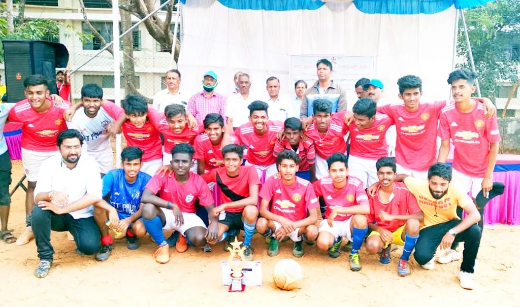 पदवीपूर्व जिल्हास्तरीय फुटबॉल स्पर्धेत सेंट पॉल्स विजेता