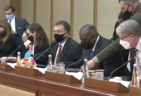 लॉईड ऑस्टिन-राजनाथ सिंह यांच्यात बैठक सुरू