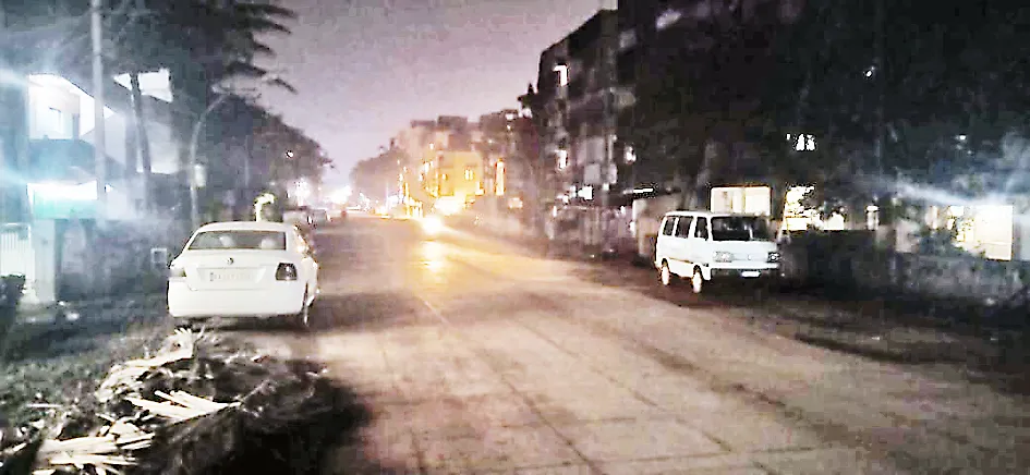 अनगोळ मुख्य रस्त्यावर अंधाराचे साम्राज्य