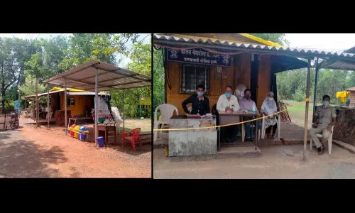 फोंडाघाट येथील आरोग्य पथकाची शेड पावसामध्ये ठरतेय कुचकामी फोंडाघाट चेक नाक्यावरील शेड