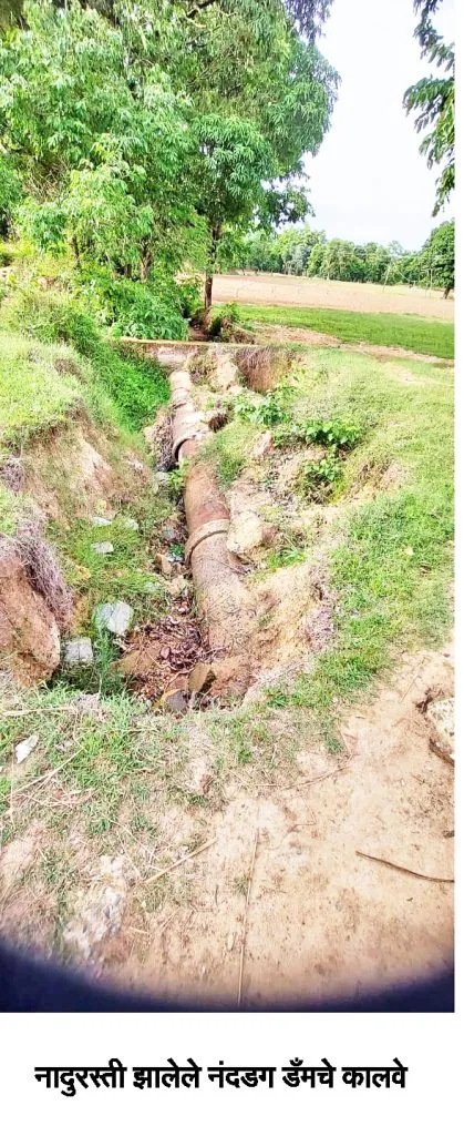 नंदगड डॅम कालव्याच्या दुरुस्तीकडे प्रशासनाचे दुर्लक्ष