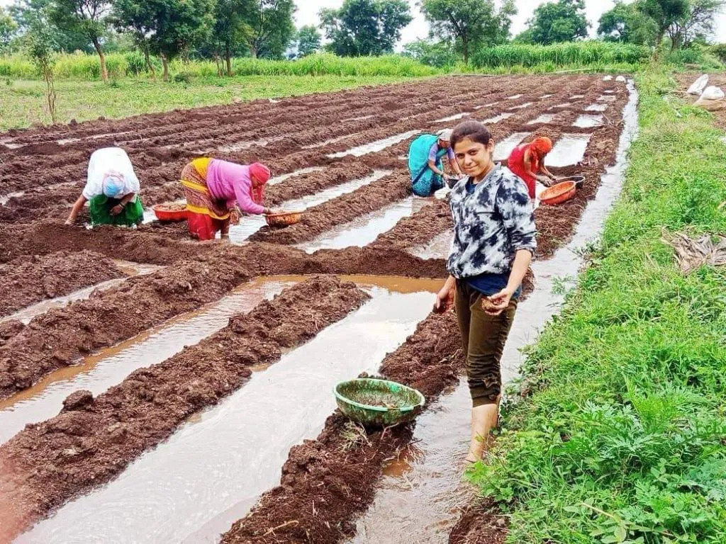 अभिनेत्री अश्विनी महागंडे रमल्या शेतीत