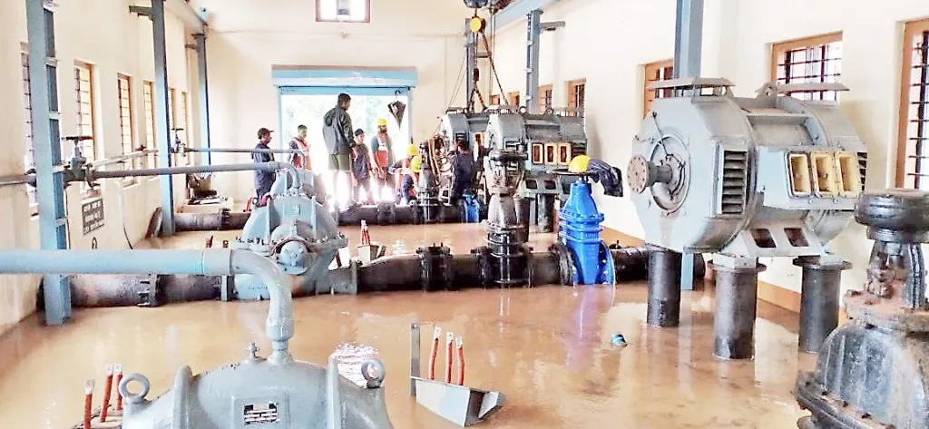 हिंडलगा पंपिंग स्टेशनमध्ये शिरले मार्कंडेय नदीचे पाणी