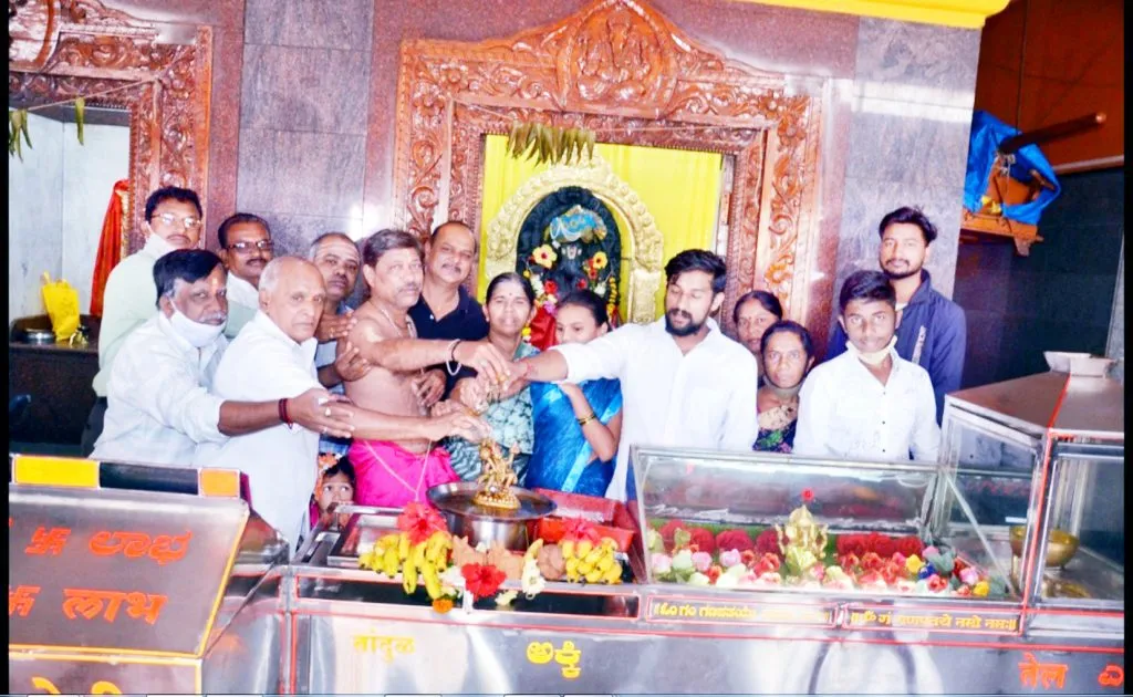 वडगाव यात्रा काळातील पाचव्या गुळ्ळवा मूर्तीचे पूजन