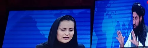 चक्क एका महिला अँकरने घेतली तालिबान प्रवक्त्याची मुलाखत