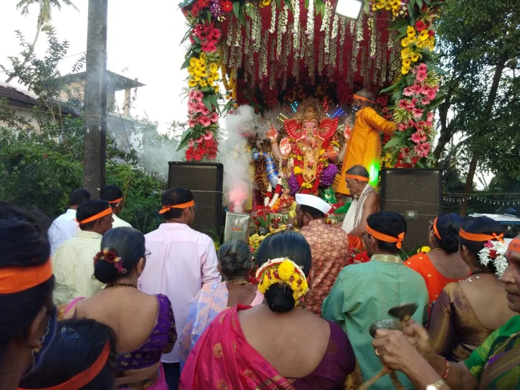 नेरूल सिद्धीविनायक मंदिराचे थाटात विसर्जन