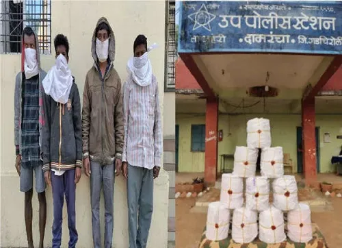 गडचिरोली : नक्षलवाद्यांना स्फोटक साहित्य पुरवणाऱ्या चौघांना अटक