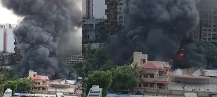 पुणे : कोंढव्यात फर्निचर गोदामाला भीषण आग