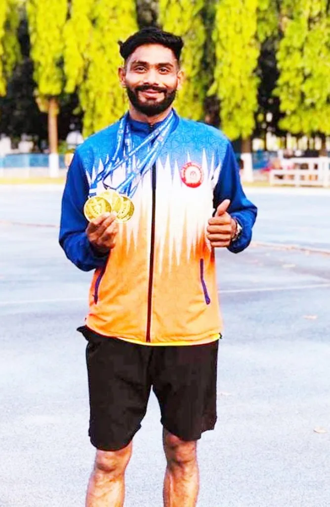 राज्य ऍथलेटीक्स स्पर्धेत विश्वंभर कोलेकरला दोन सुवर्णपदके
