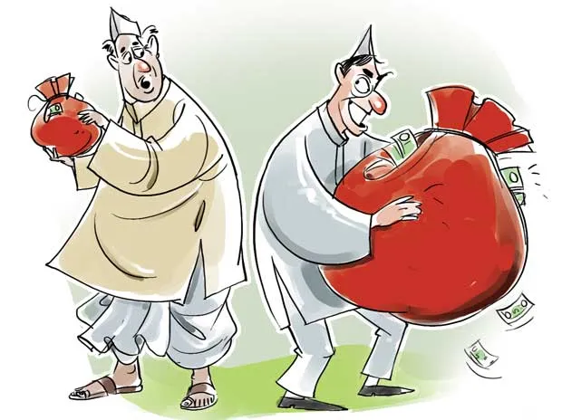 राष्ट्रीय पक्षांकडून मालमत्ता घोषित