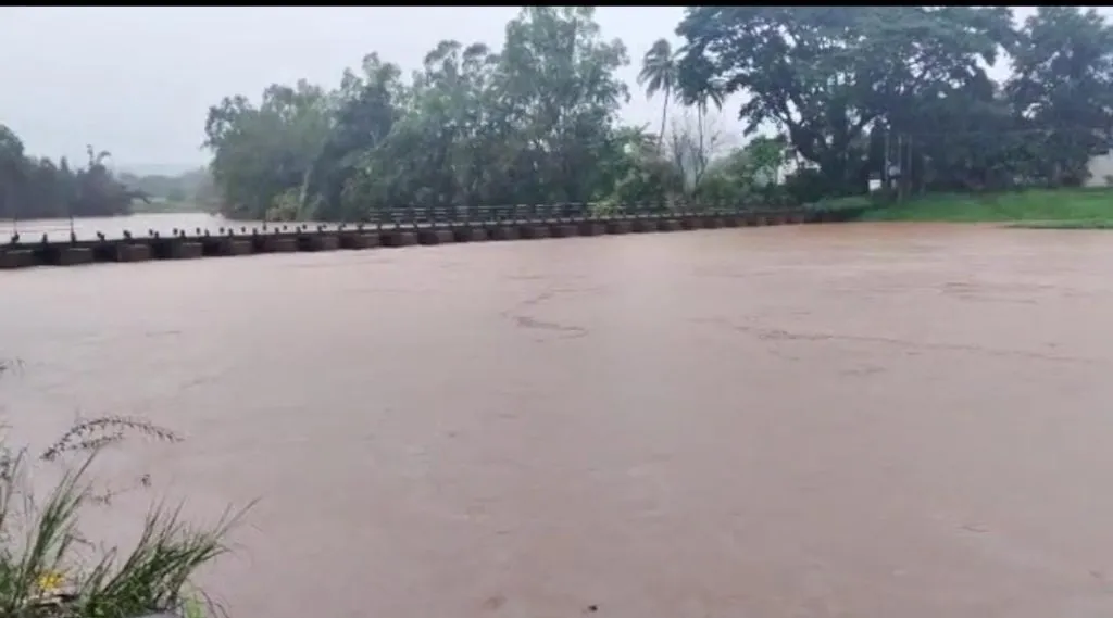 चंदगडच्या कोवाडमध्ये पावसाचा जोर वाढला, पुराच्या भीतीने व्यापारी धास्तावला