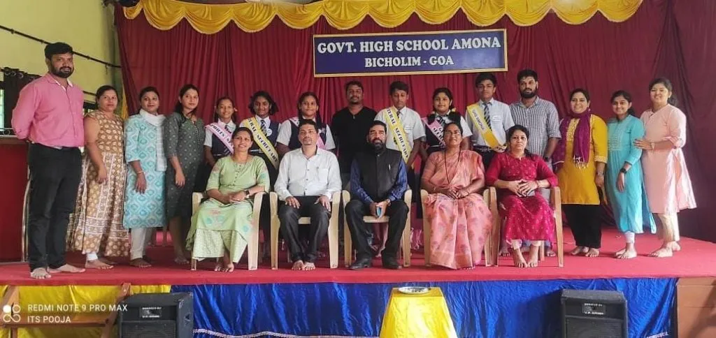 सरकारी माध्यमिक विद्यालय आमोणाच्या विद्यार्थी मंडळाची स्थापना