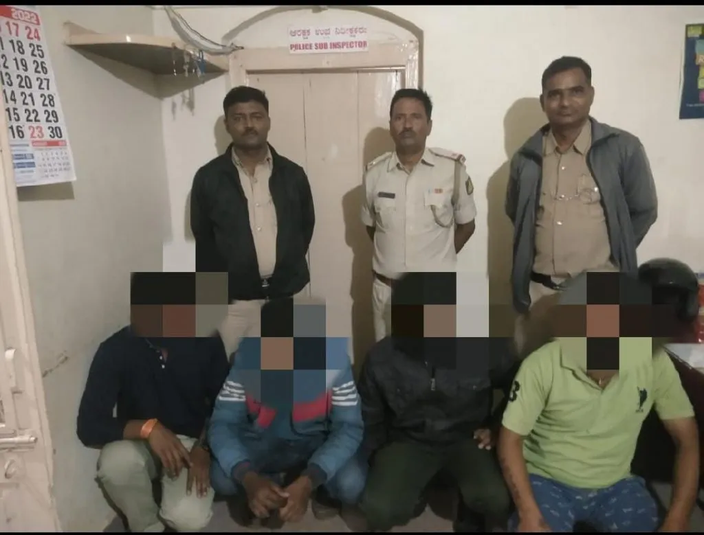 हिंडलगा रोडवरील लॉजवर छापा : चौघांना अटक