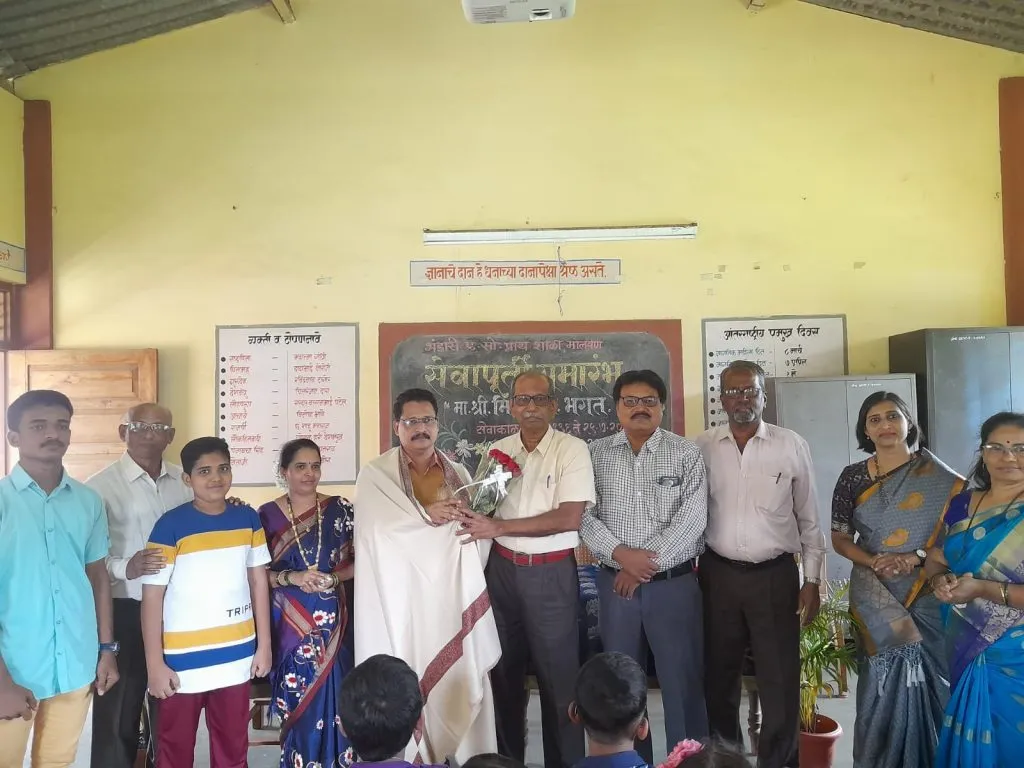 ‘भंडारी प्राथमिक’चे मुख्याध्यापक मिलिंद भगत यांचा सेवानिवृत्तीपर सत्कार