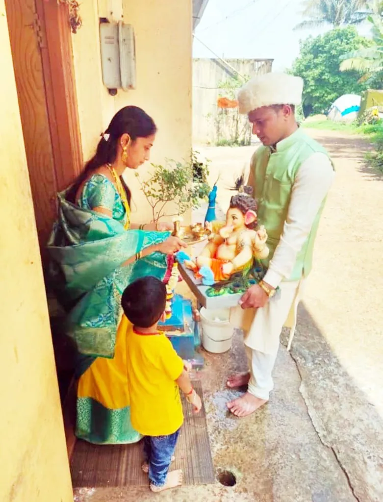 तालुक्यात ढोल-ताशांच्या गजरात गणरायाचे स्वागत