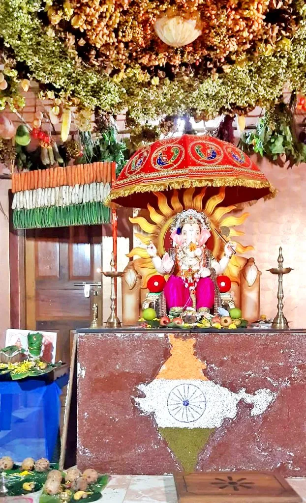 मसूर डाळ, साबुदाणा, मूग वापरून साकारला भारताचा नकाशा