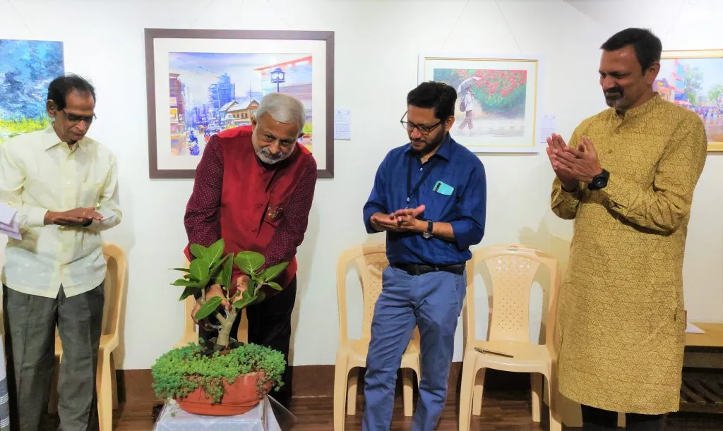 आनंद घेण्यासाठी कला हवी ज्येष्ठ चित्रकार काशिनाथ हिरेमठ यांचे मत