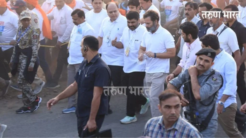 Photo: भारत जोडो यात्रेत कोल्हापुरी फेट्यांचा रुबाब