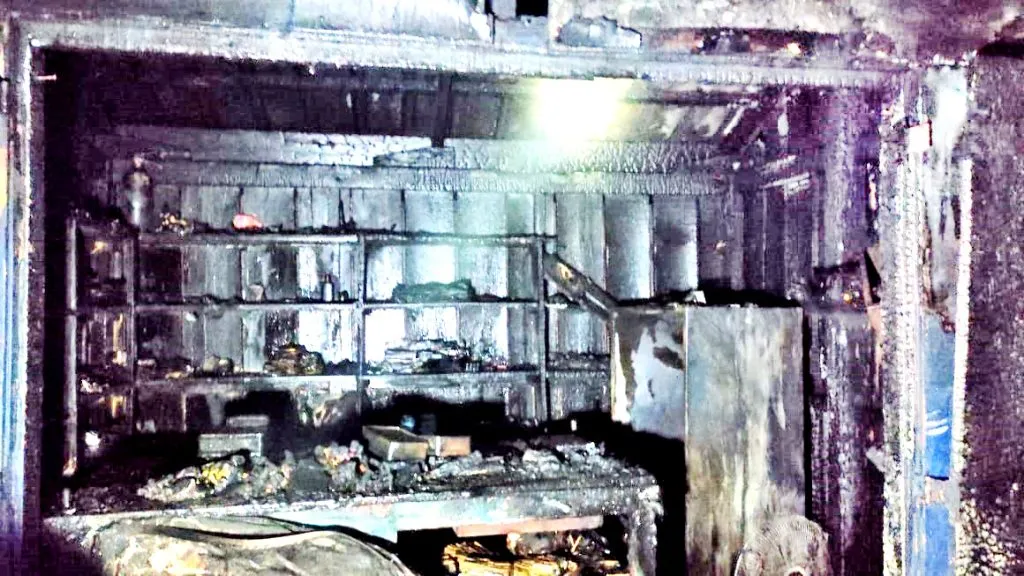 करासवाडा-म्हापसा येथे आग लागून गाळा खाक