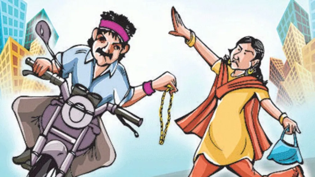 कोडोलीत चोरट्याने धूम स्टाईलने हिसडा मारून महिलेचे घंटन लांबवले