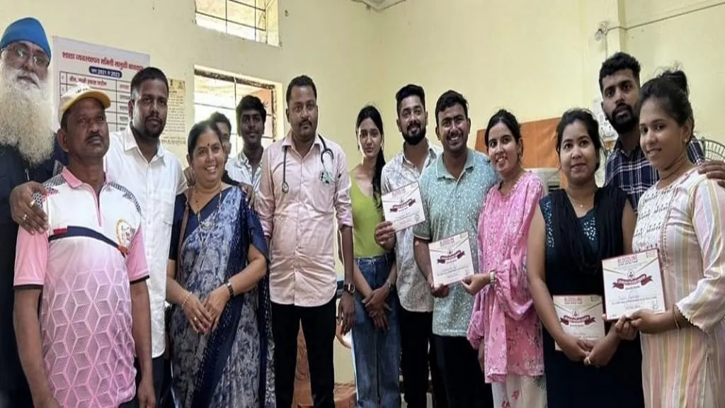 सातुळी येथील रक्तदान शिबिराला उत्स्फूर्त प्रतिसाद