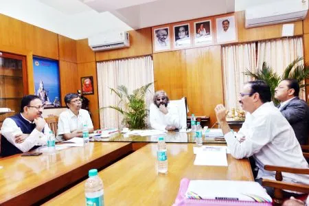 Discussion with Minister for construction of Sogal Somnath Bird Sanctuary