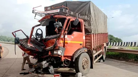 Mumbai Goa Highway Gandharpale Village accident driver death