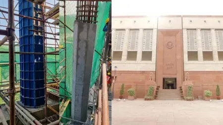 construction of Parliament Supply column mold Gokul Shirgaon