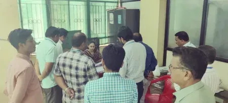 Revenue officer collapsed in a standing meeting!!