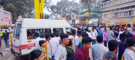 Ambulance stuck in Rajyotsava procession