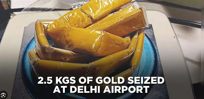 2 kg gold seized at Delhi airport