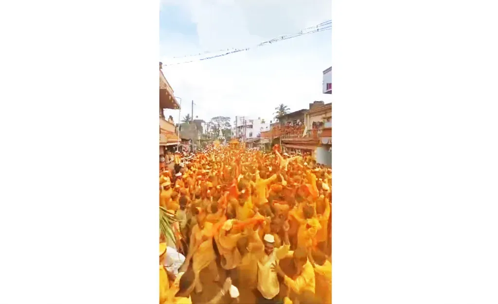 Mahalakshmi-Maruti temple culminating procession in Dhamane in excitement