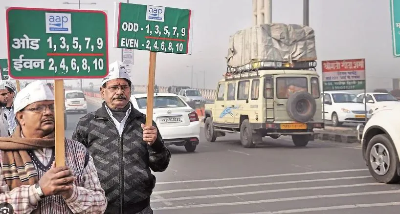 Even-odd formula for vehicles in Delhi