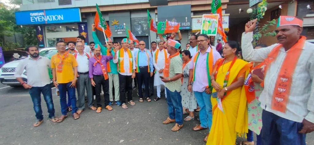 Celebration of BJP's victory in Margao