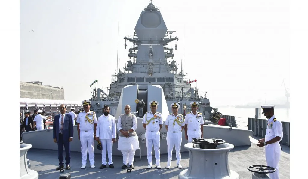Launching of warship 'Imphal'