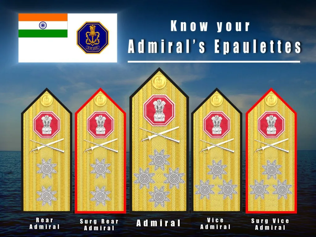 The Navy changed the design of the epaulettes