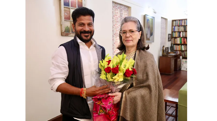 Revanth Reddy met Sonia Gandhi