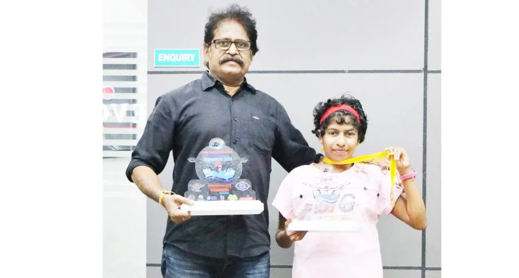 Sharana's success in ocean swimming competition